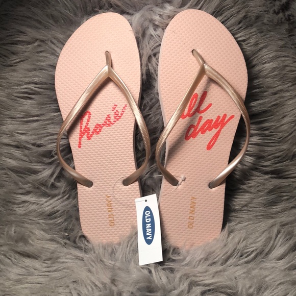 rose all day flip flops